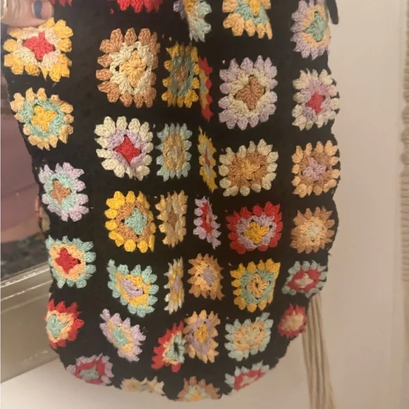 ON HOLD 💕Chasing Unicorns crocheted bag. Gently used, washed and hung to dry. - Picture 3 of 5